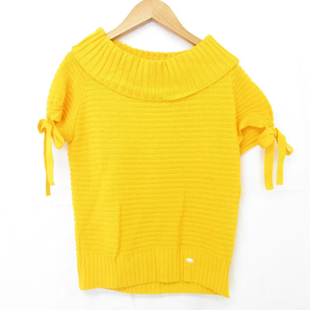 Rene ルネ 半袖 リブニットカットソー サイズ36 イエロー