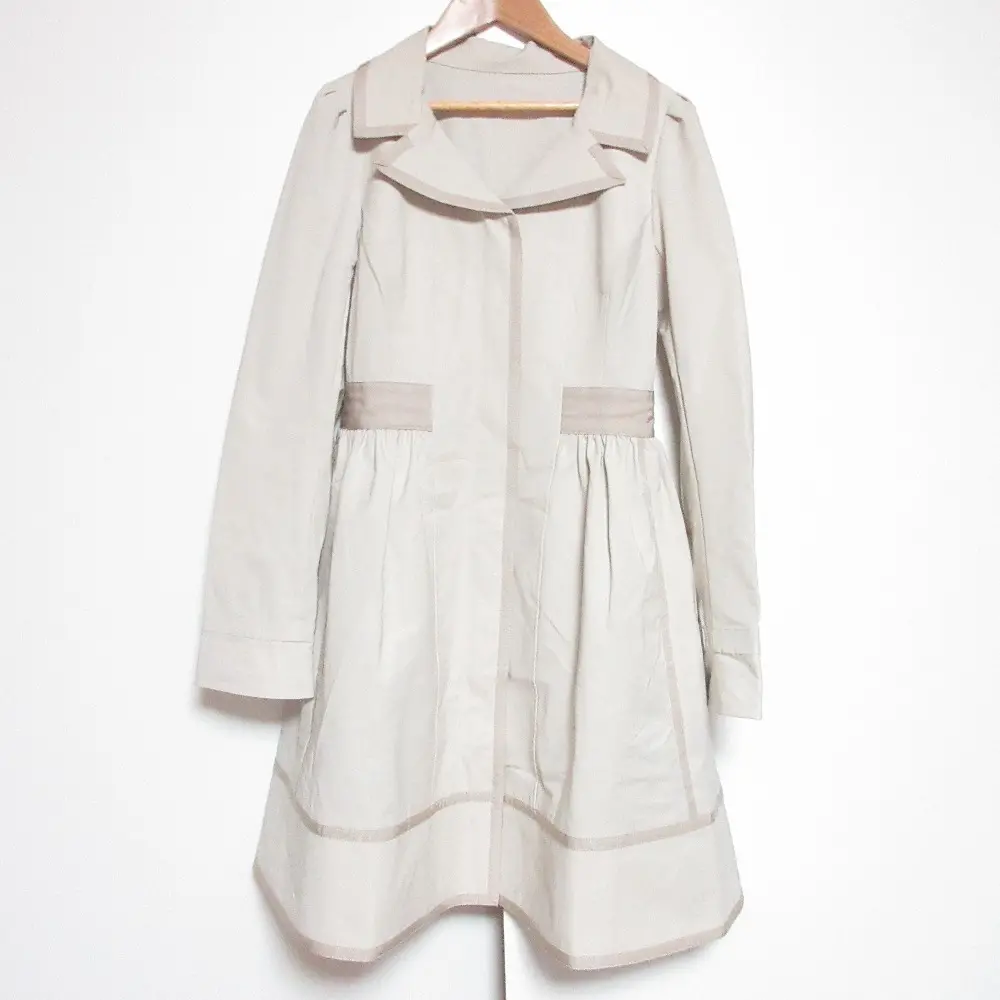 Rene ルネ ウエストギャザー コート 36 ライトベージュ