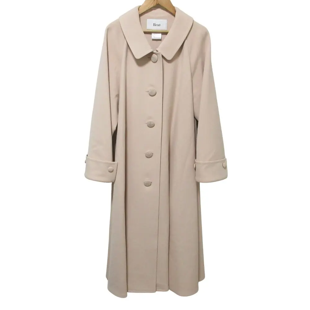 Rene ルネ ストレッチ フレアステンカラーコート 6118021 サイズ36 ピンク