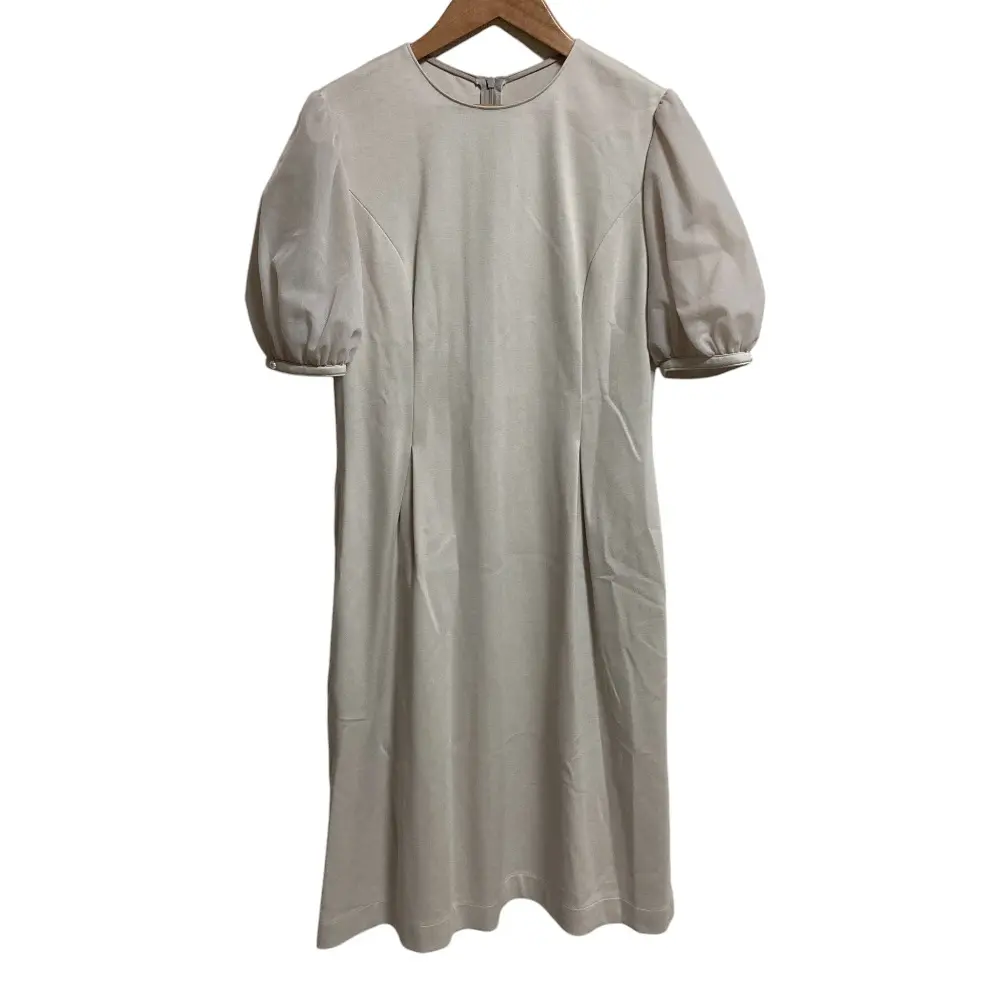 24AW Rene ルネ リミテッドエディション シアーパフスリーブ タックワンピース サイズ36 ベージュ