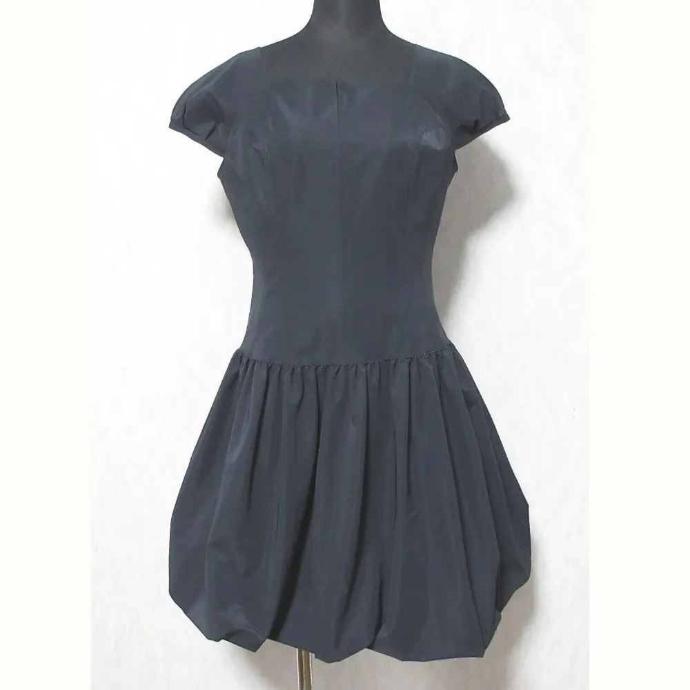 Rene ルネ ショートスリーブ バルーン ワンピース サイズ34 ネイビー