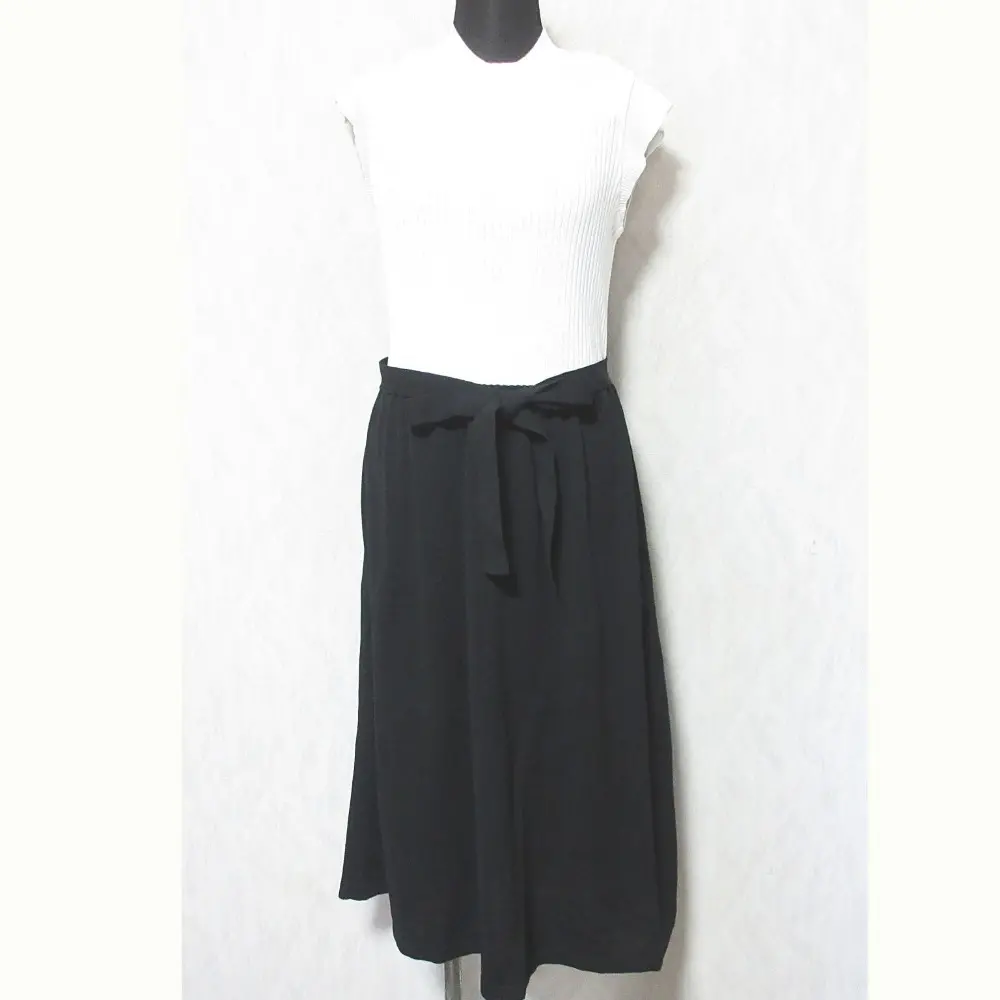 Rene ルネ ベーシック コンビニットワンピース バイカラー ノースリーブ ロングドレス 5222080 36 ホワイト ブラック