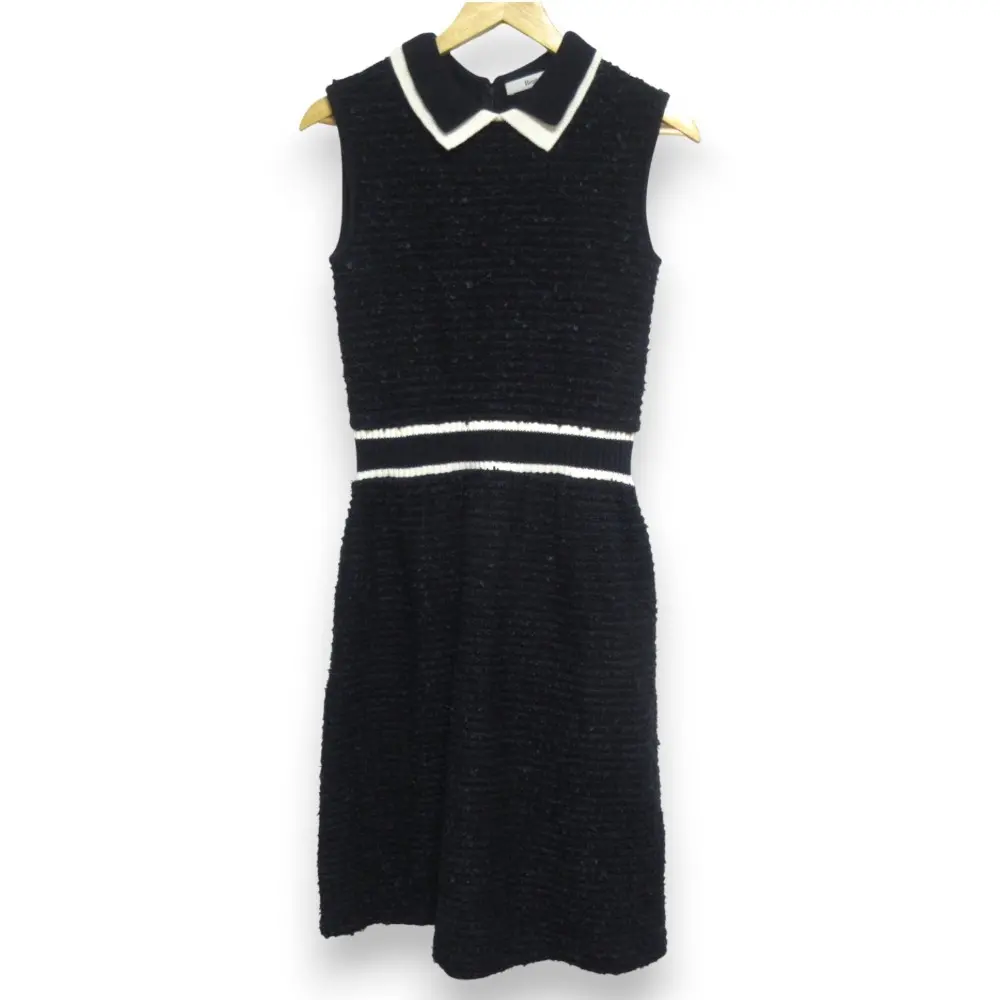 Rene ルネ ツイードニット ノースリーブ マキシワンピース サイズ36 ネイビー