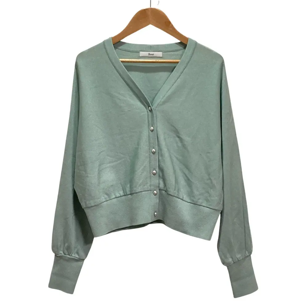 Rene ルネ パールボタン ドルマンニットカーディガン 6212517 サイズ36 ライトブルー