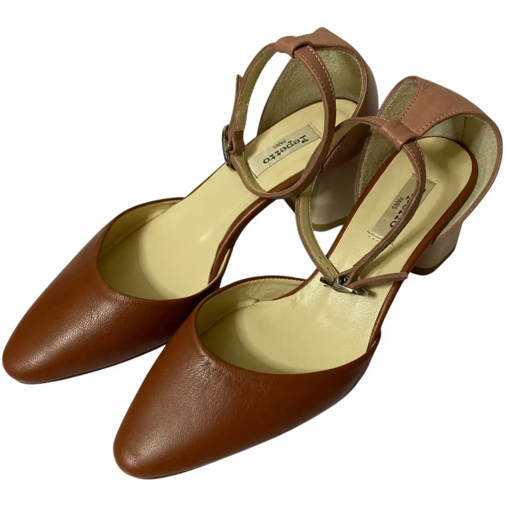 Repetto レペット NAIADE アンクルストラップ セパレートパンプス サンダル 35 約22cm相当 ブラウン系 マルチカラー