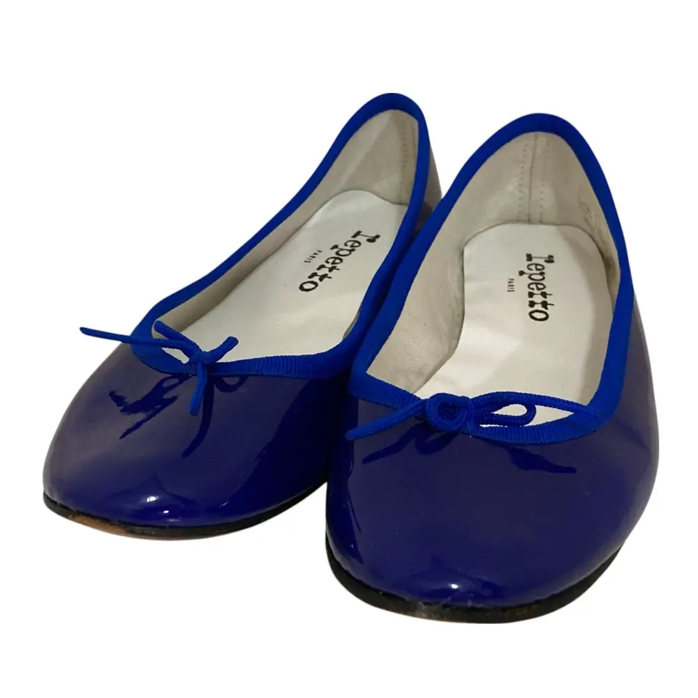 repetto レペット パテントレザー バレエシューズ フラットパンプス サイズ36 23cm相当 ブルー