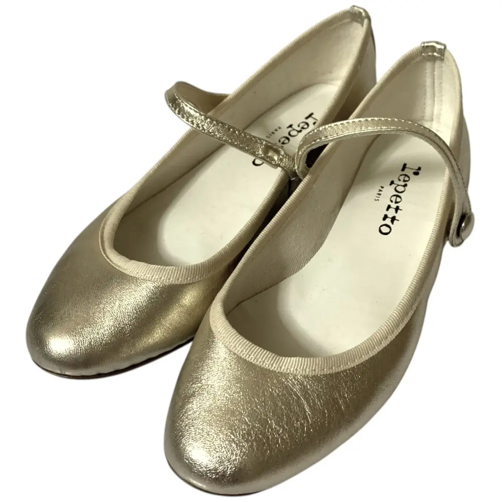 repetto レペット メリージェーン バレエ パンプス シューズ サイズ34 約22cm相当 ゴールドカラーの買取実績【2025年5月買取】