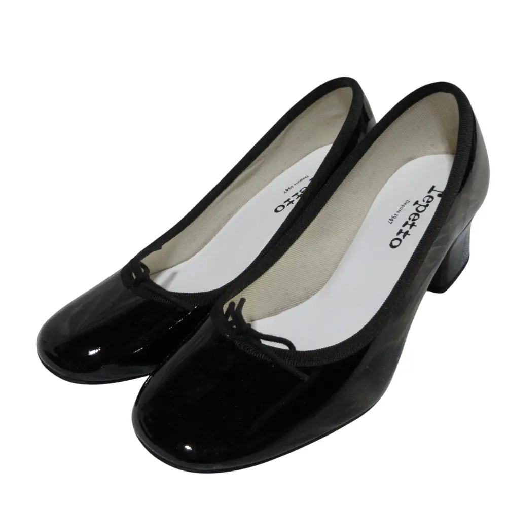 Repetto レペット PANAME エナメル リボン パンプス  36 23.0cm相当 ブラック