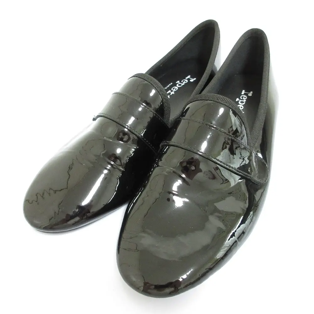 repetto レペット パテントローファー フラットシューズ サイズ38 24cm相当 ブラック