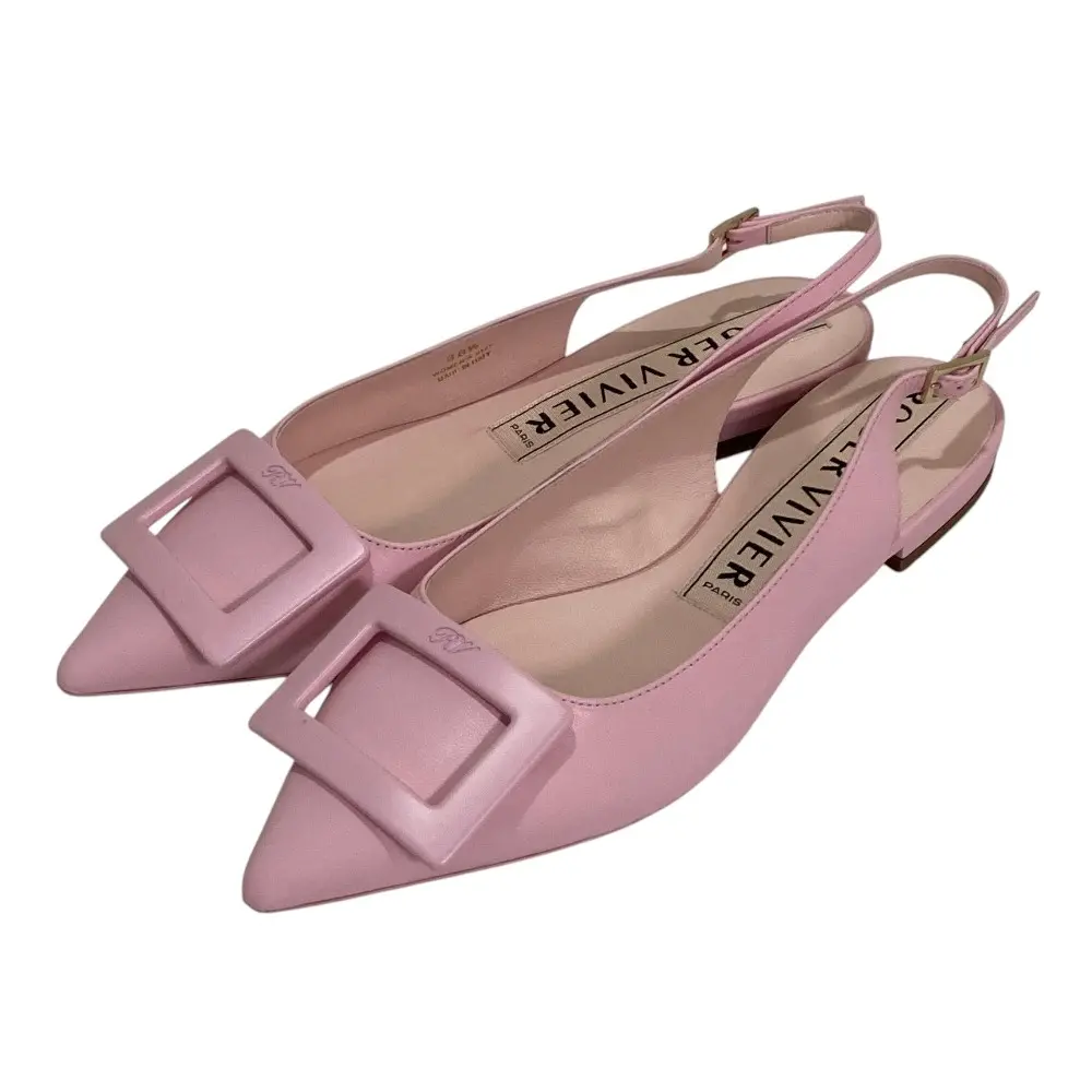 Roger Vivier ロジェヴィヴィエ スリングバック ポインテッドトゥ バレエパンプス サイズ36.5 23.5cm程度 ピンクの買取実績【2026年2月買取】