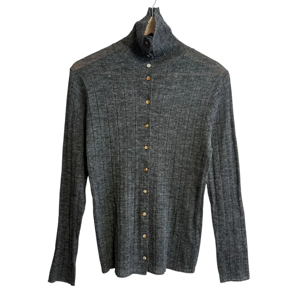 6 UNITED ARROWS ロク ユナイテッドアローズ アルパカブレンド ランダムリブニットカーディガン 86281990136 チャコールグレー