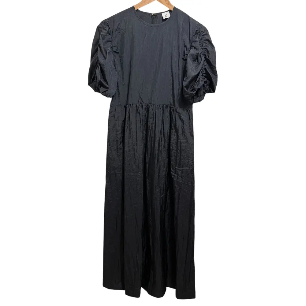 6 ROKU BEAUTY&YOUTH UNITED ARROWS ロク ユナイテッドアローズ ナイロン ボリュームワンピース 36 ブラック