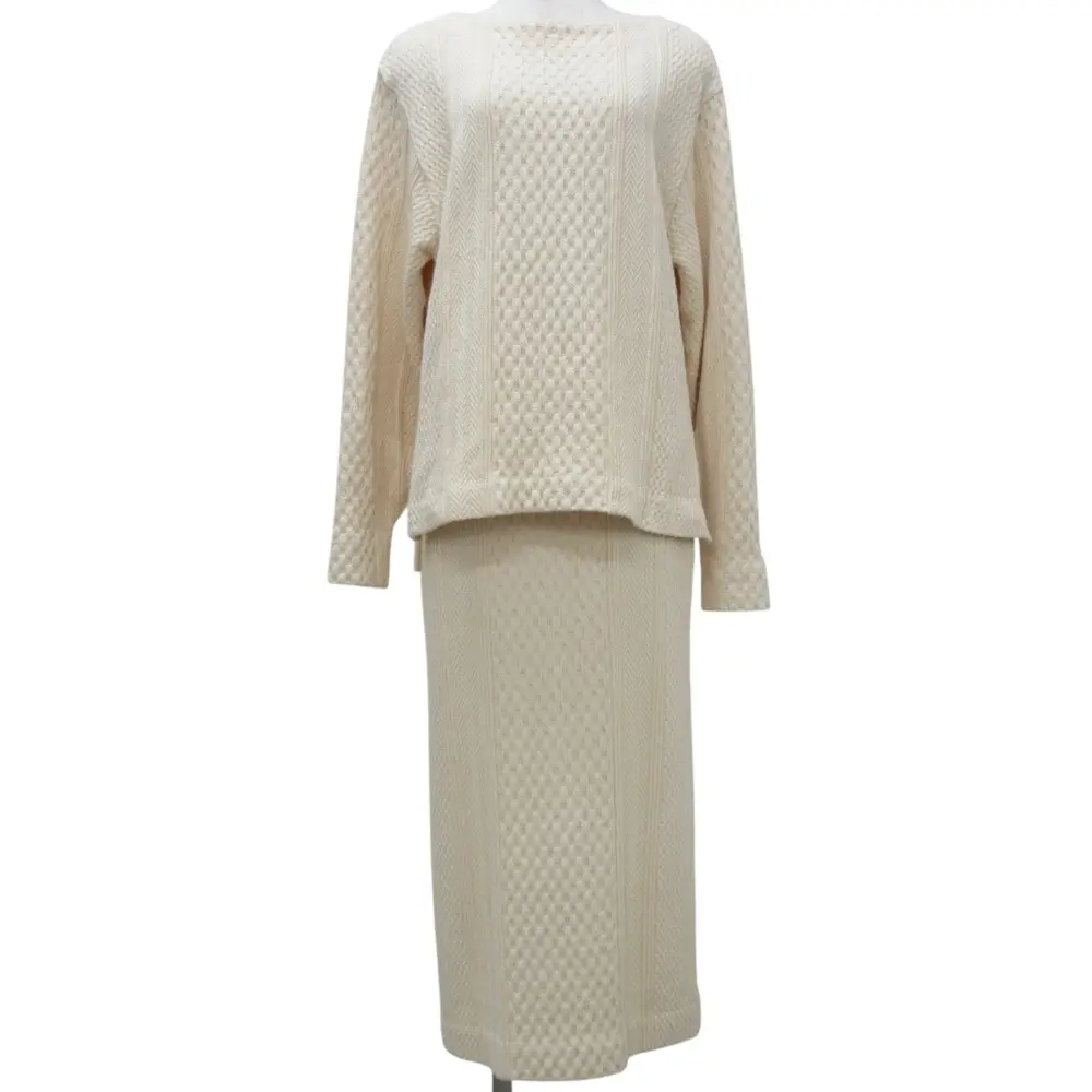 22SS Ron Herman ロンハーマン ニットカットソー タイトロングスカート セットアップ XS ベージュ