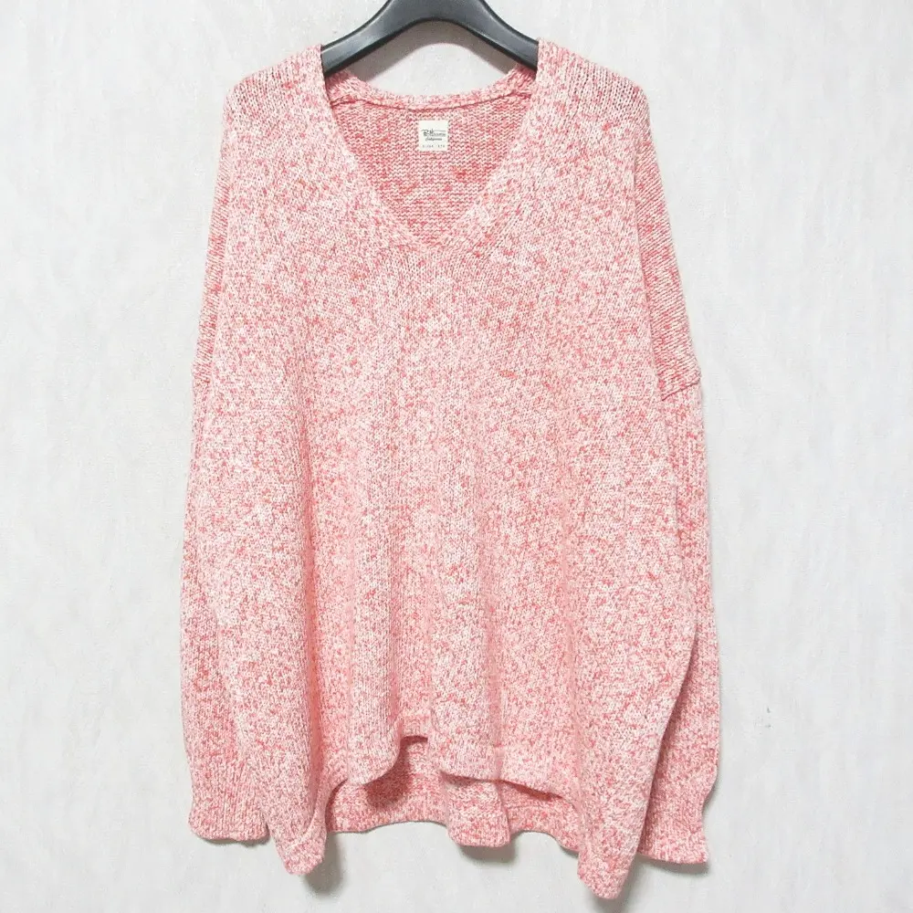 Ron Herman ロンハーマン Vネック オーバーサイズ ミックスニット プルオーバー セーター XS ピンク