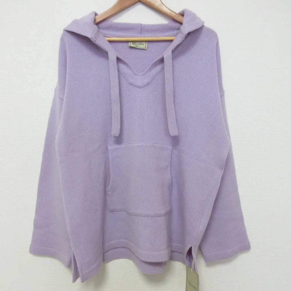 Ron Herman ロンハーマン メキパ別注 Lamb Wool Mexican Parker プルオーバーニットパーカー サイズF パープル 