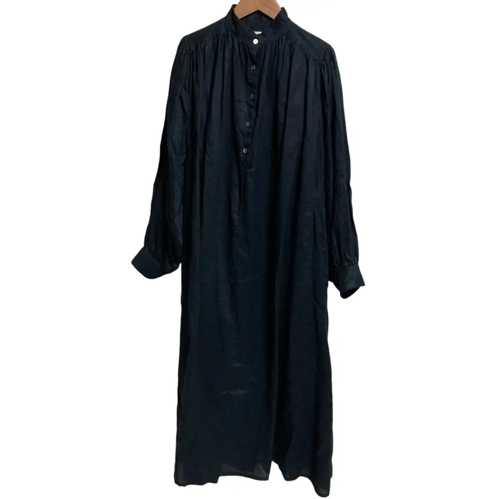 TEN×Ron Herman テン ロンハーマン コラボ リネンカフタンロングワンピース ダークネイビー