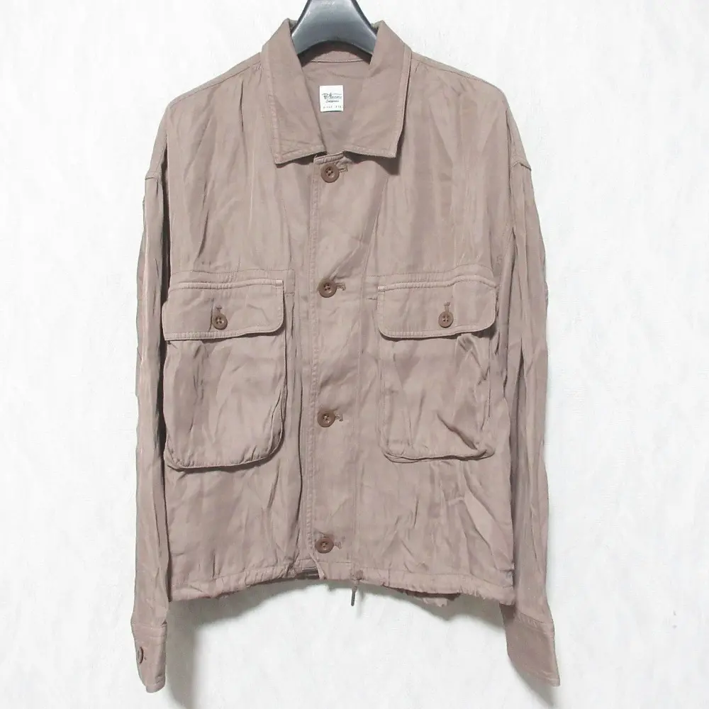 24SS Ron Herman ロンハーマン ドローコード ショートシャツジャケット 3910400044 サイズXS ブラウン