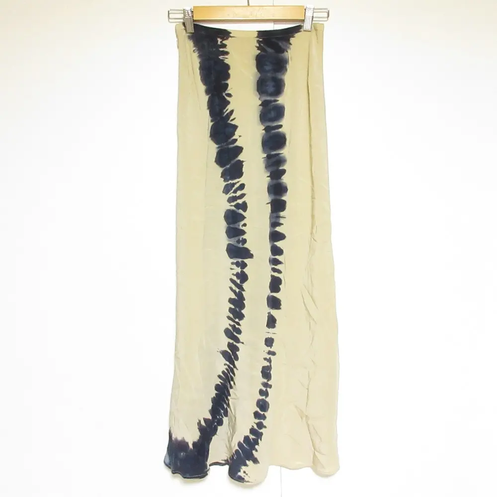 RHC Ron Herman アールエイチシー ロンハーマン Silk Tie dye Skirt シルク100％ タイダイ ロングスカート XS ベージュ