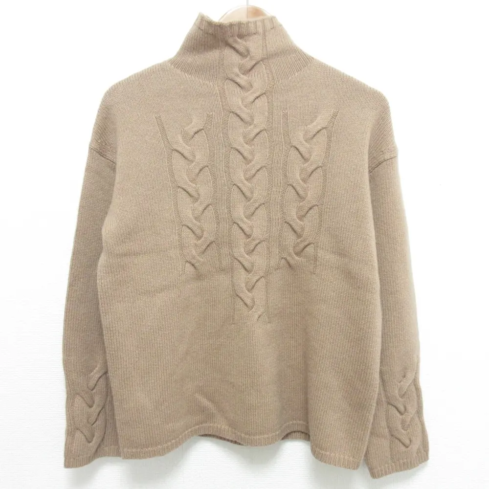 23AW S Max Mara エスマックスマーラ KRISTIN カシミヤブレンド ケーブルニット セーター 2393661533 サイズS キャメル