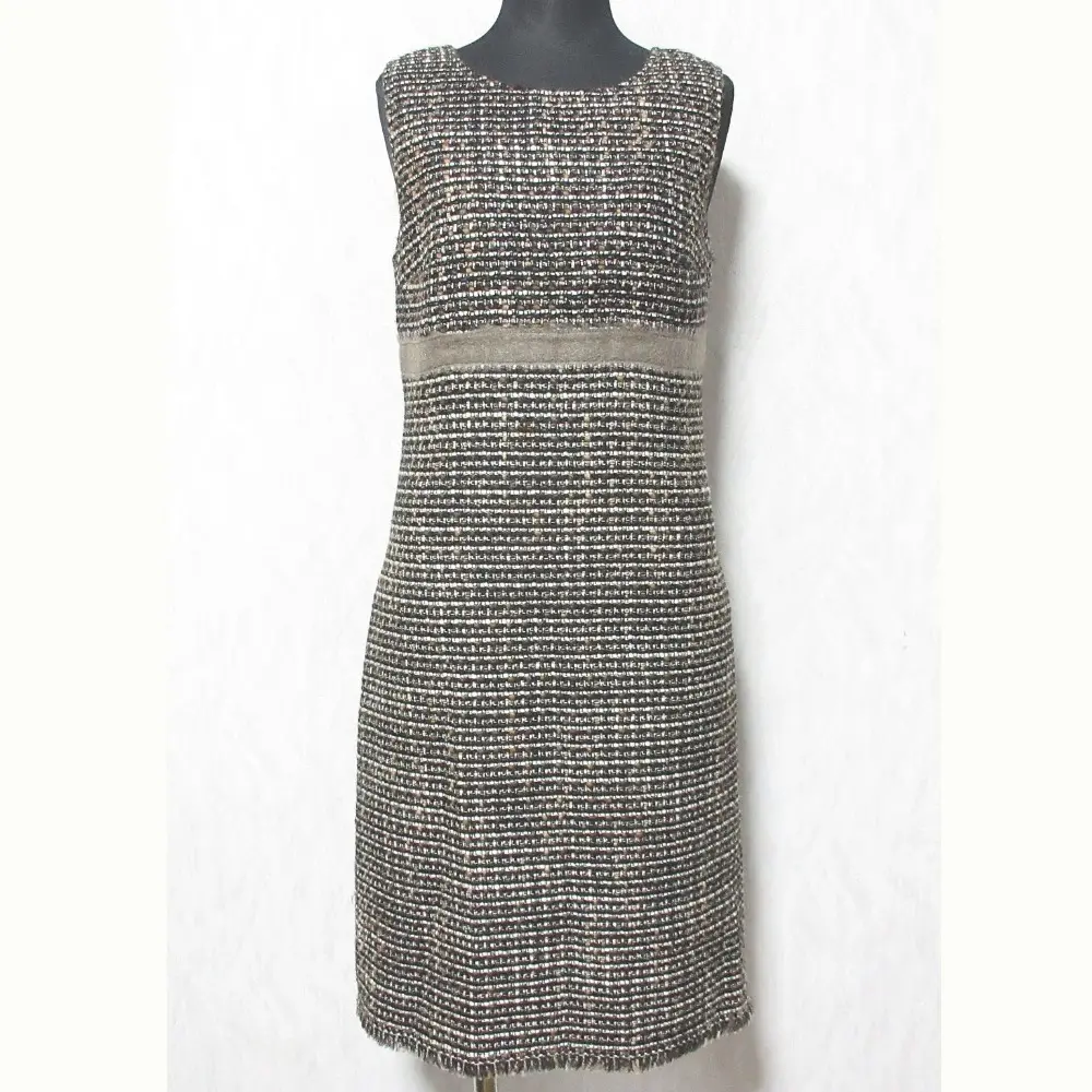 'S Max Mara エスマックスマーラ ツイード ノースリーブワンピース ブラウン