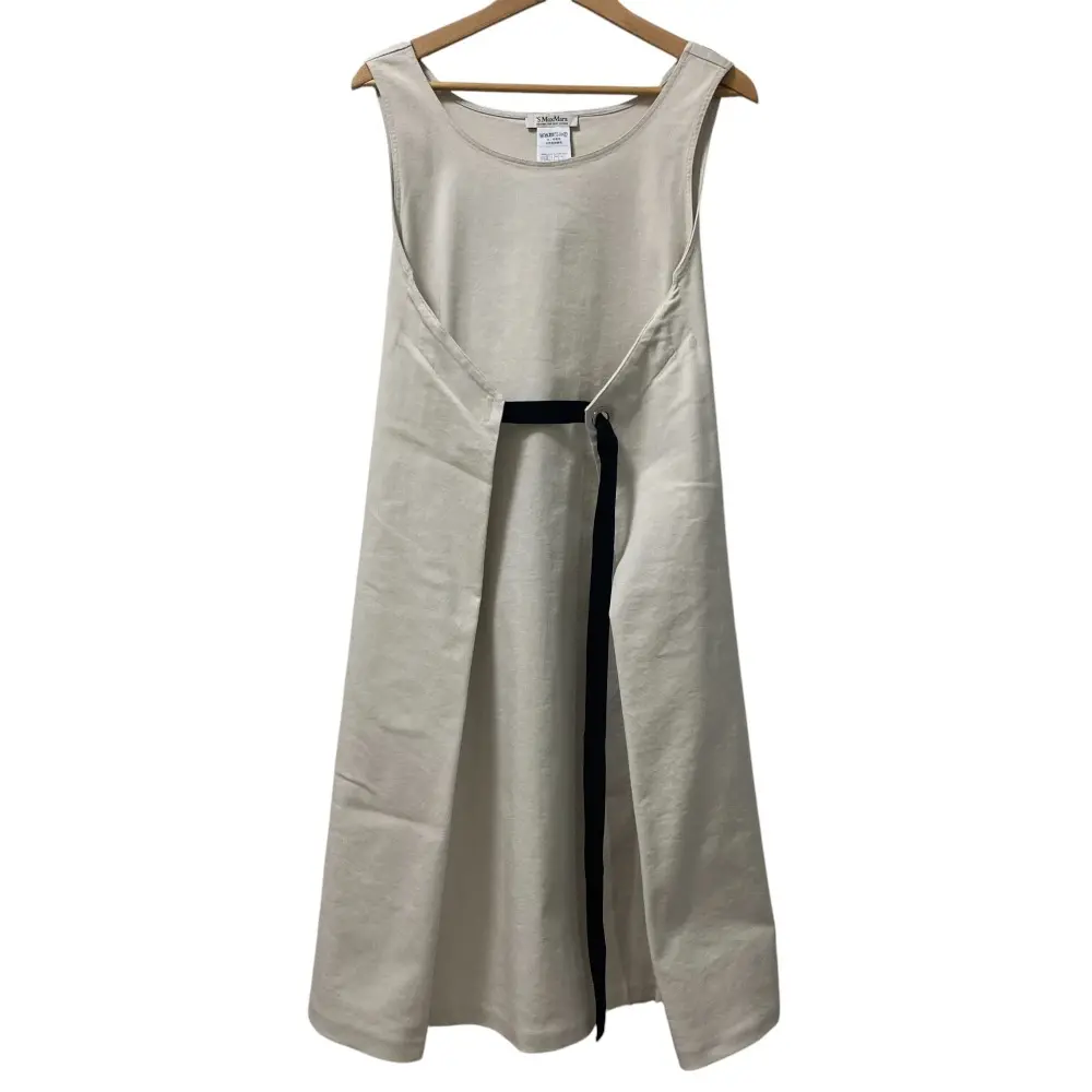 S Max Mara エスマックスマーラ ストレッチ ノースリーブ ロングワンピース サイズ38 ベージュ