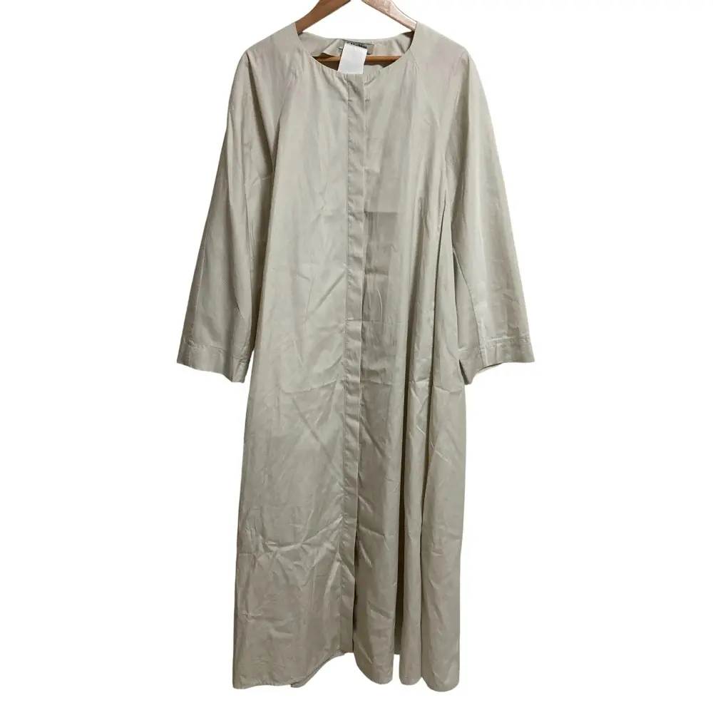 22SS S MaxMara エスマックスマーラ ロング ノーカラーシャツワンピース サイズ40 アイボリー