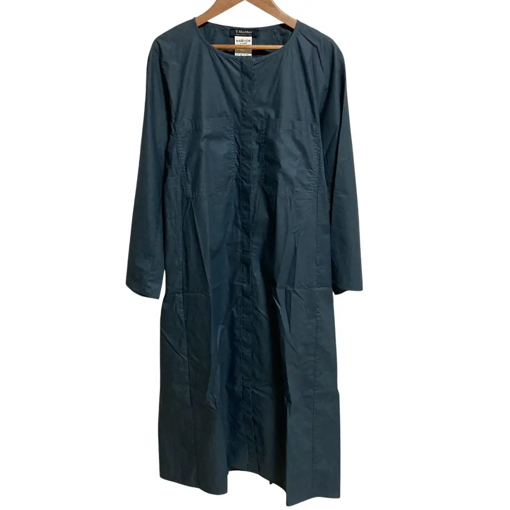 S Max Mara エスマックスマーラ 長袖 ロング シャツワンピース サイズ40 ブルー