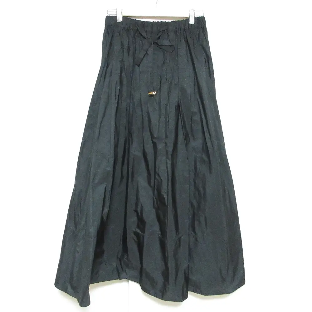 S Max Mara エス マックスマーラ 2024年モデル リボン ロング イージースカート サイズ38 ブラック