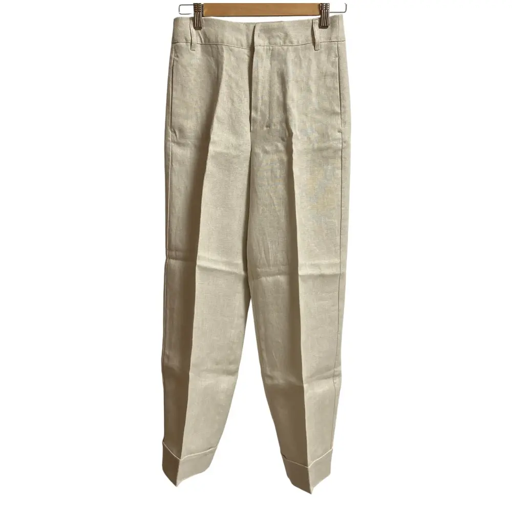 25SS S MaxMara エスマックスマーラ リネンパンツ サイズ34 ベージュ