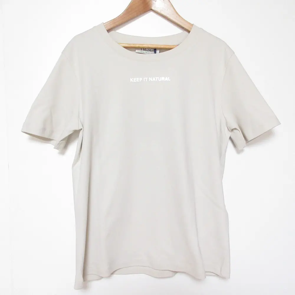 25SS S’ Max Mara エス マックスマーラ QUARZO プリント 半袖 Tシャツ Mサイズ ベージュ 