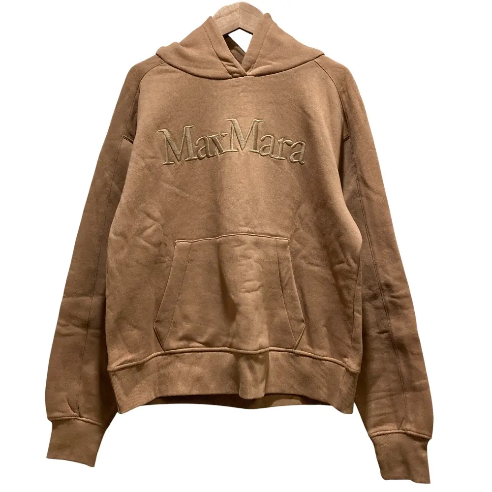 S Max Mara エスマックスマーラ DANDY ロゴ刺繍 裏起毛 スウェット パーカー Sサイズ キャメル