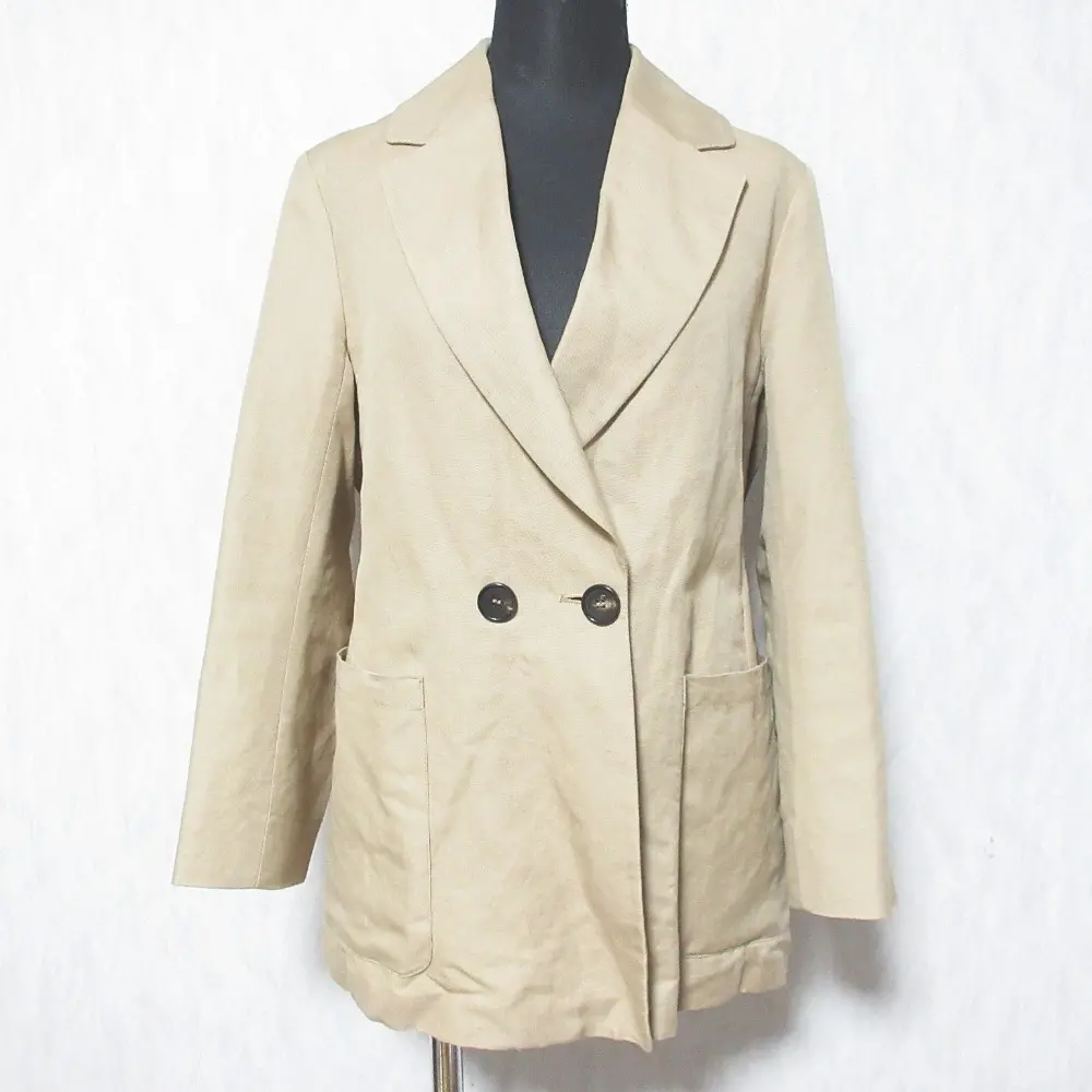 'S Max Mara エスマックスマーラ リネン ダブルジャケット サイズ34 ベージュ