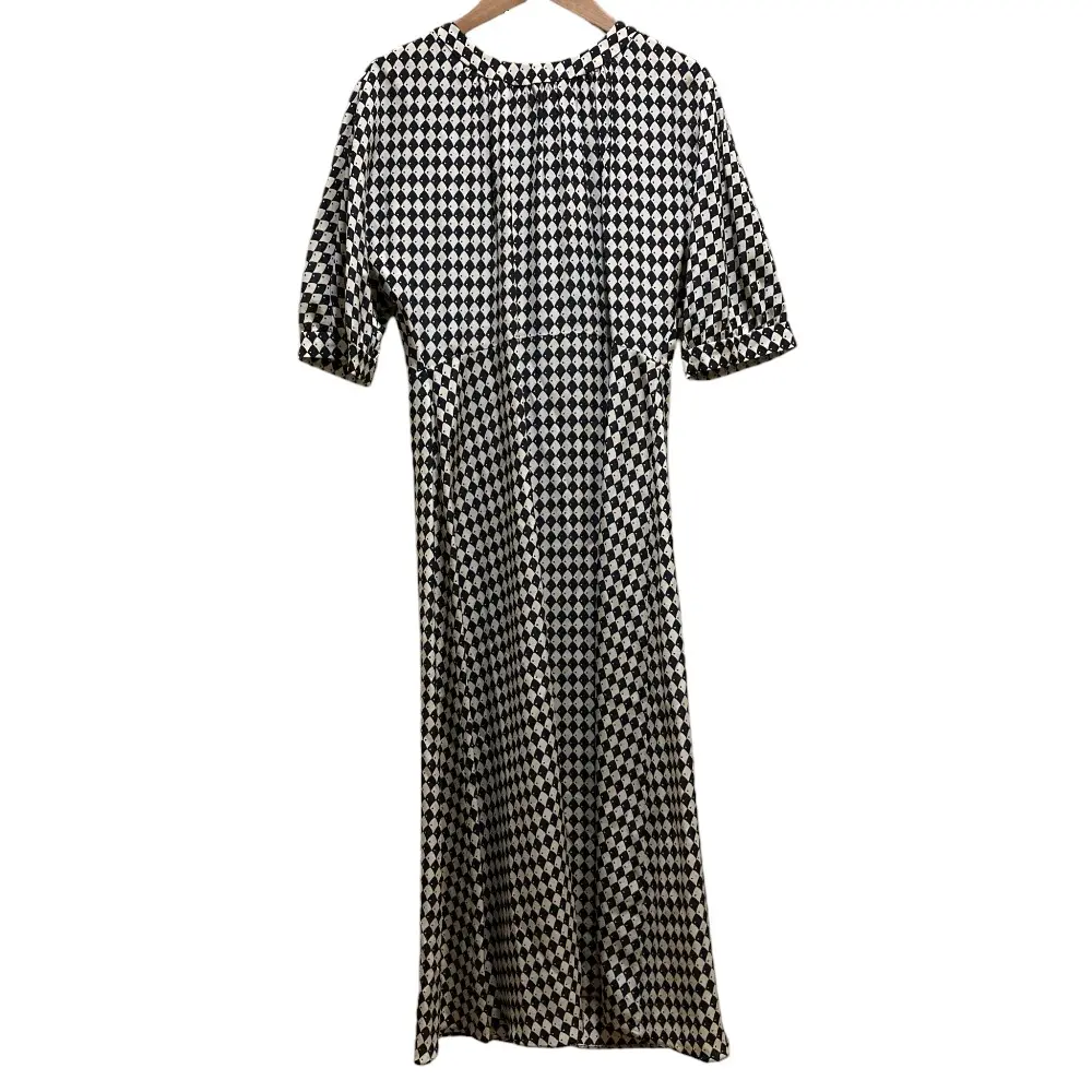 25ss S MaxMara エスマックスマーラ CHARLOTTE 五分袖 シルクワンピース SIZE40 ブラック 