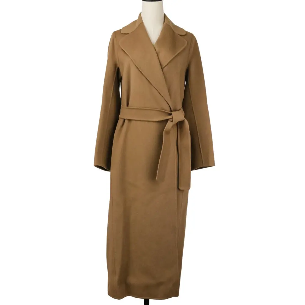 'S Max Mara  エスマックスマーラ クチートアマーノ ピュアバージンウール ベルテッド リバーコート 901614136 42 キャメル