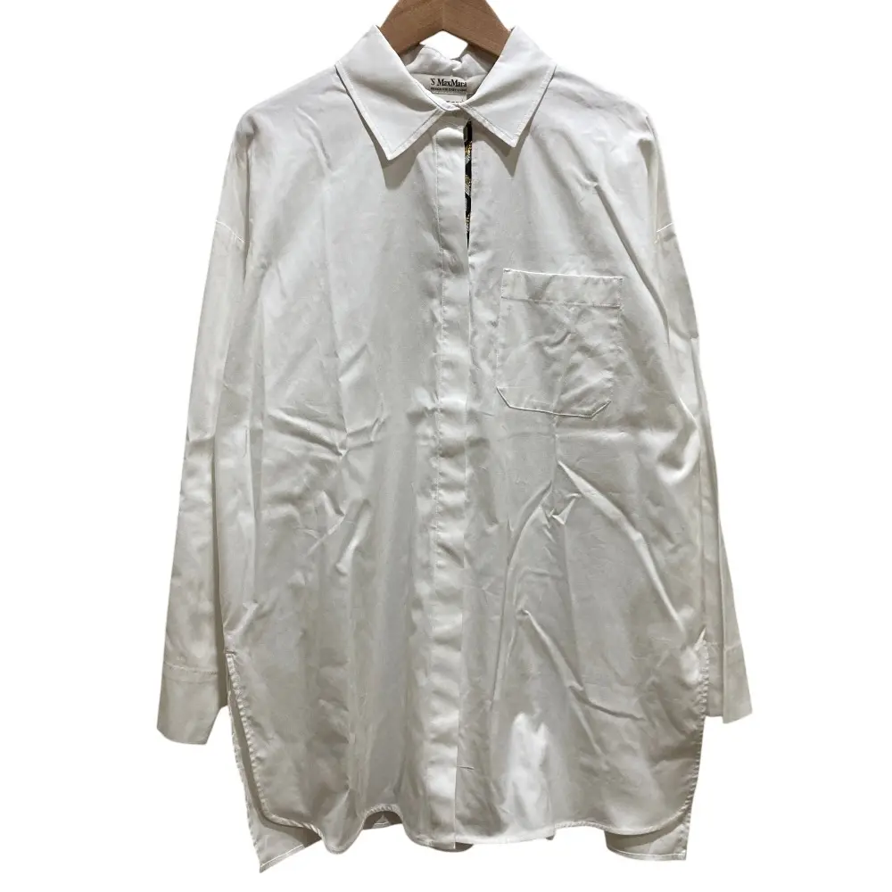23SS ’S MaxMara エスマックスマーラ ワイドシルエットブラウス シャツ SIZE40 ホワイト