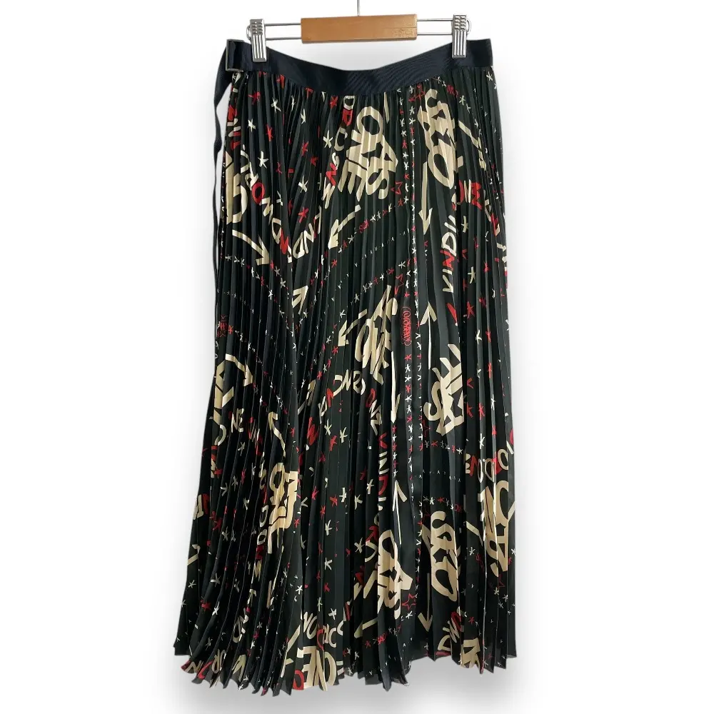 23SS sacai サカイ Eric Haze Print Skirt 総柄 マキシ丈 プリーツスカート 23-06462 1 モスグリーン
