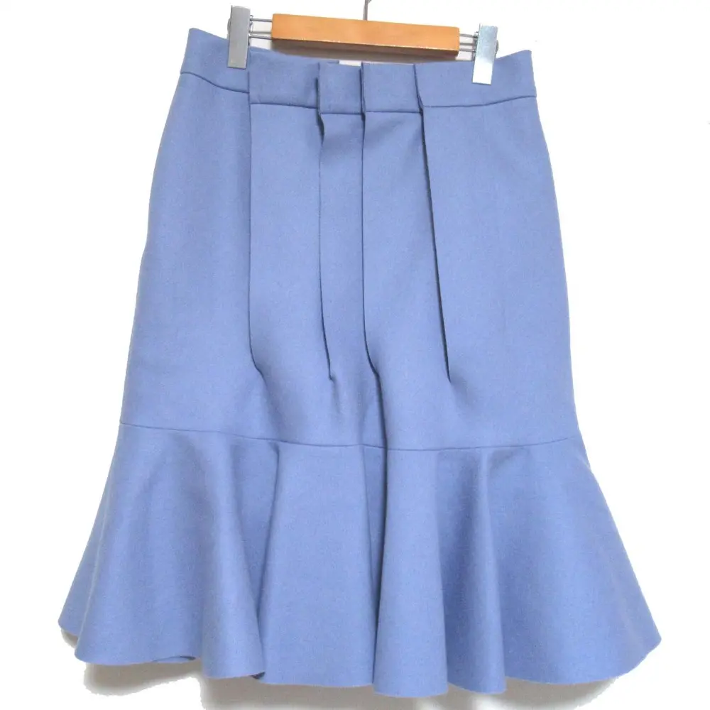 23SS Sacai サカイ Wool Melton Skirt ひざ丈 ウールメルトン スカート 23-06955 2サイズ ブルー