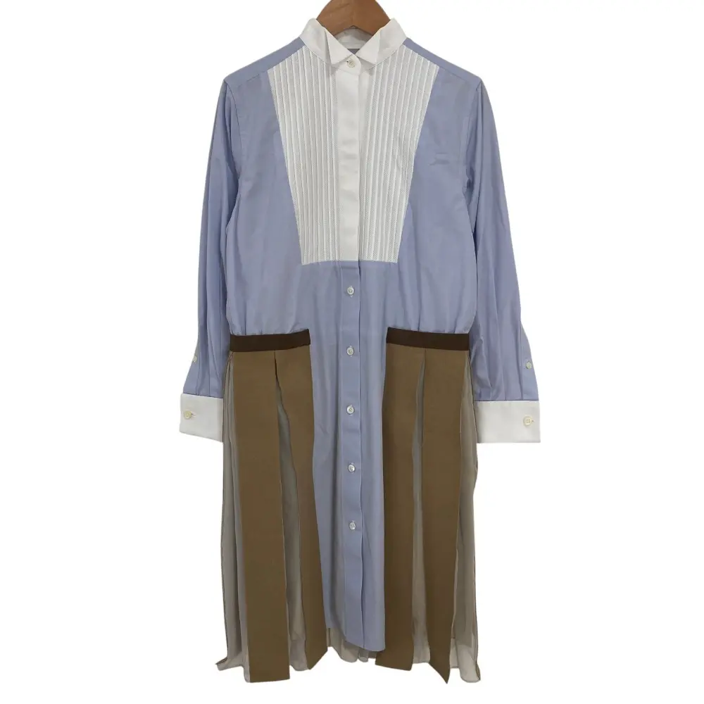 sacai サカイ ドッキングシャツワンピース サイズ1 ライトブルー
