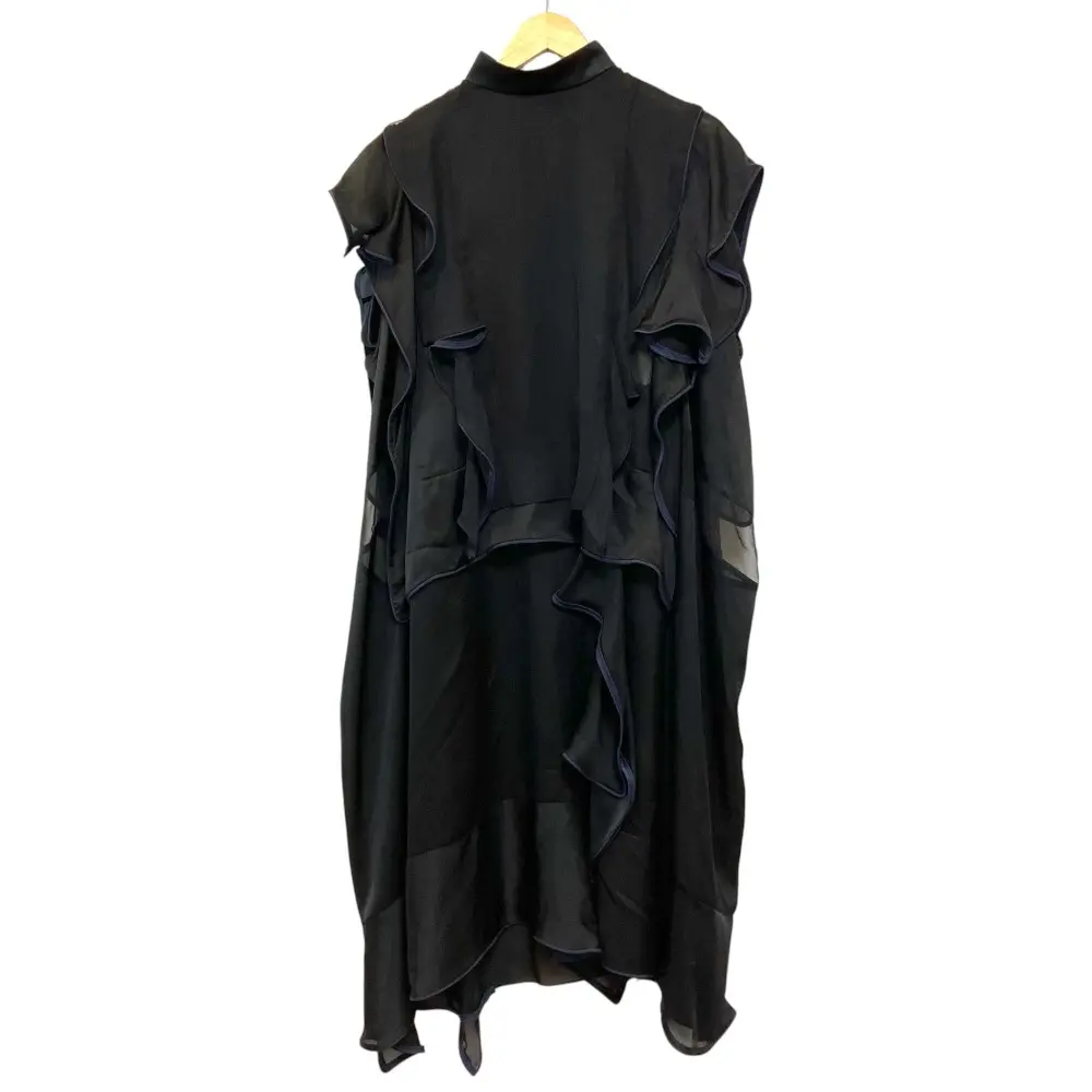 sacai サカイ シアーフリルロングドレス ワンピース サイズ1 ブラック