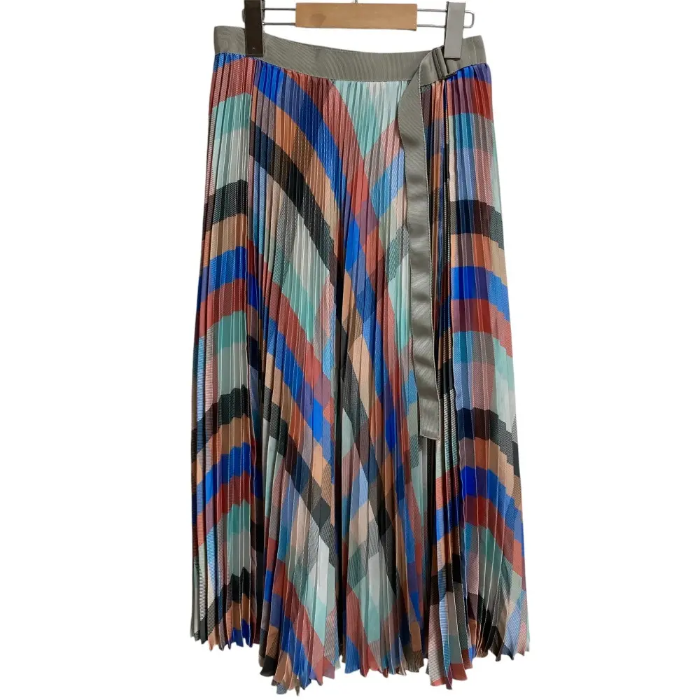 sacai サカイ Plaid Skirt プリーツラップスカート 22-06209 サイズ1 マルチカラー