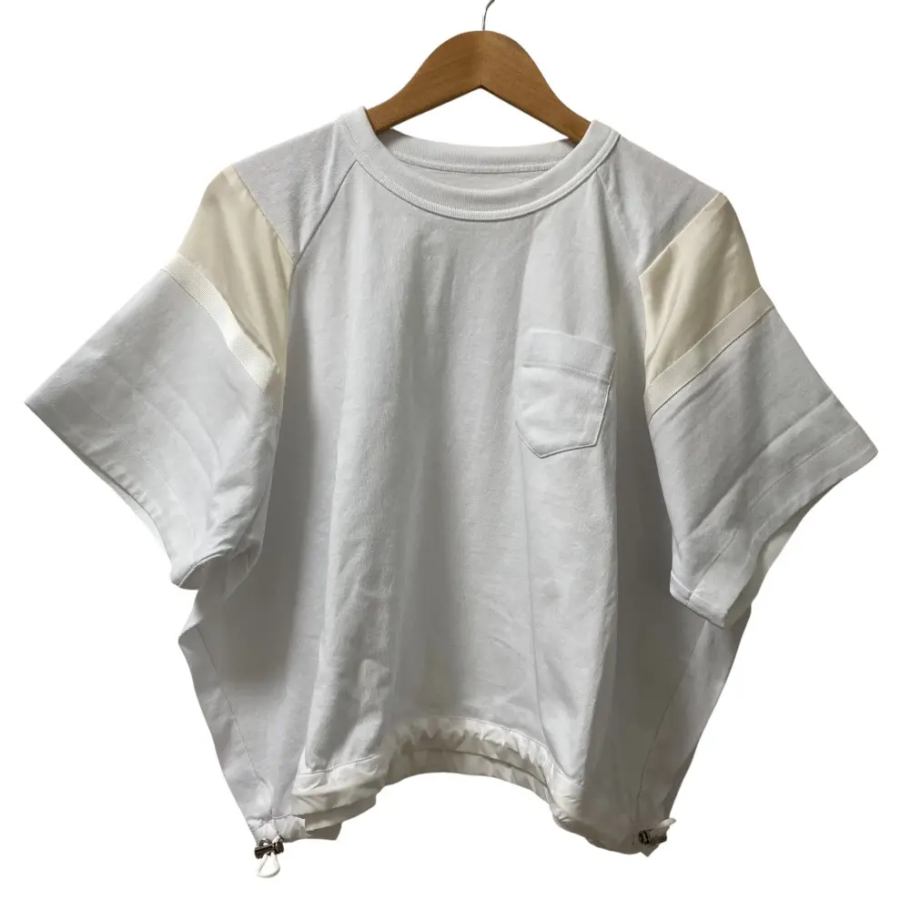 22年商品 sacai サカイ ドローコード 半袖 Tシャツ 22-05979 サイズ1 ホワイト