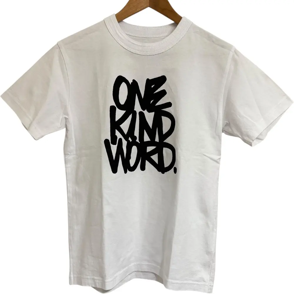 21AW sacai サカイ One Kind Word Eric Haze T-Shirt 半袖 クルーネック Tシャツ ロゴ カットソー 21-0303S サイズ0 ホワイトの買取実績【2025年7月買取】