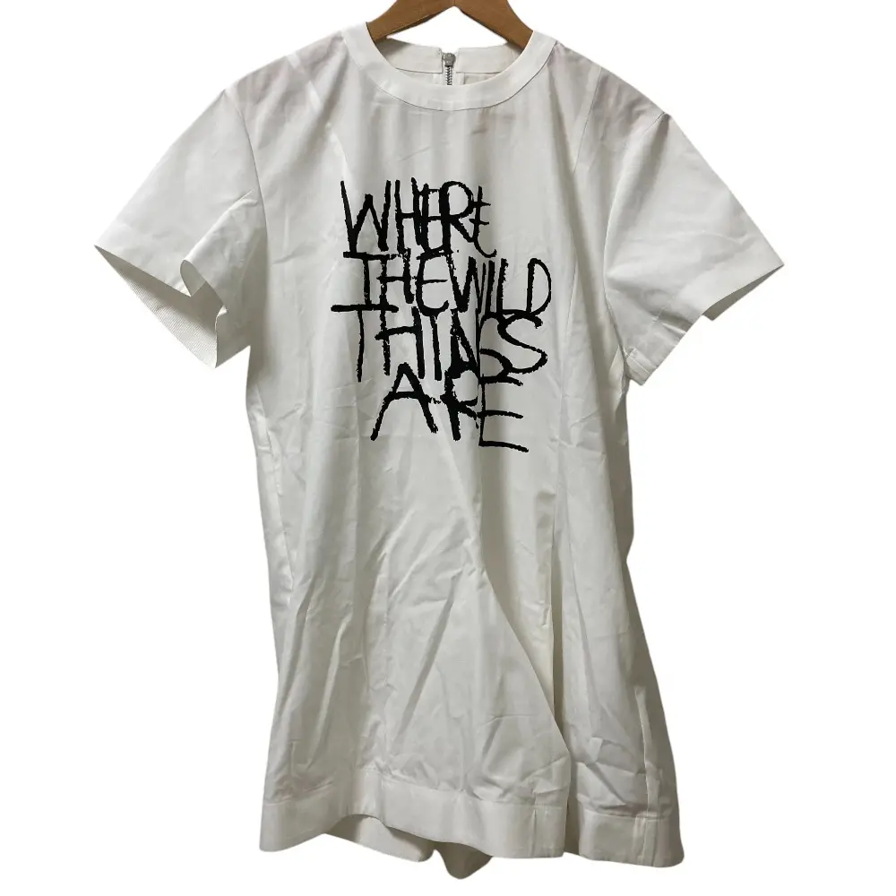 25SS sacai サカイ WHERE THE WILD THINGS ARE Poplin Dress 半袖 ワンピース サイズ3 ホワイト