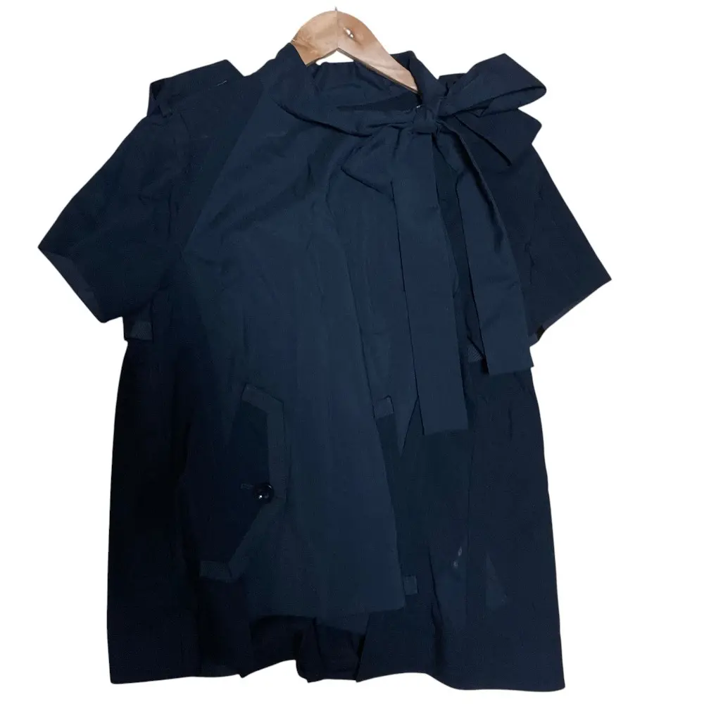 sacai サカイ スーチングプルオーバーブラウス 21-05390 サイズ2 ブラック