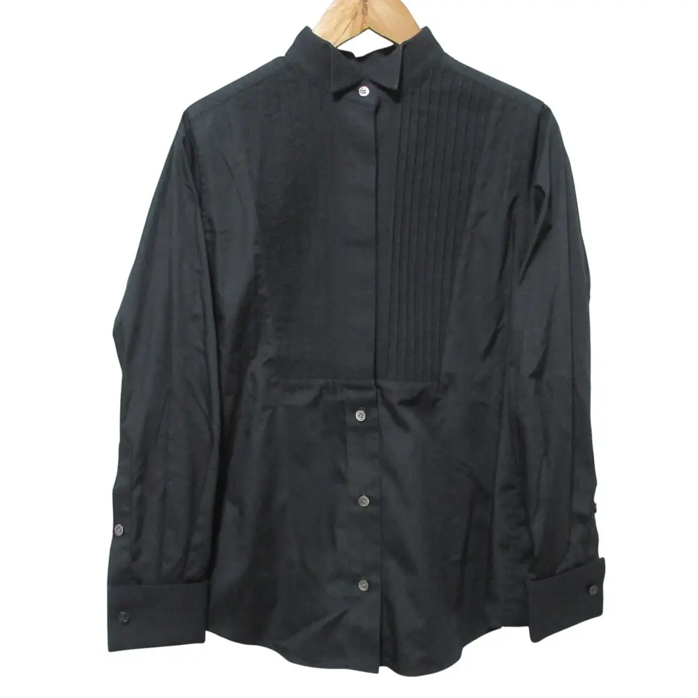 sacai サカイ ロングスリーブ バックプリーツ ピンタック ブラウス シャツ サイズ1 ブラック