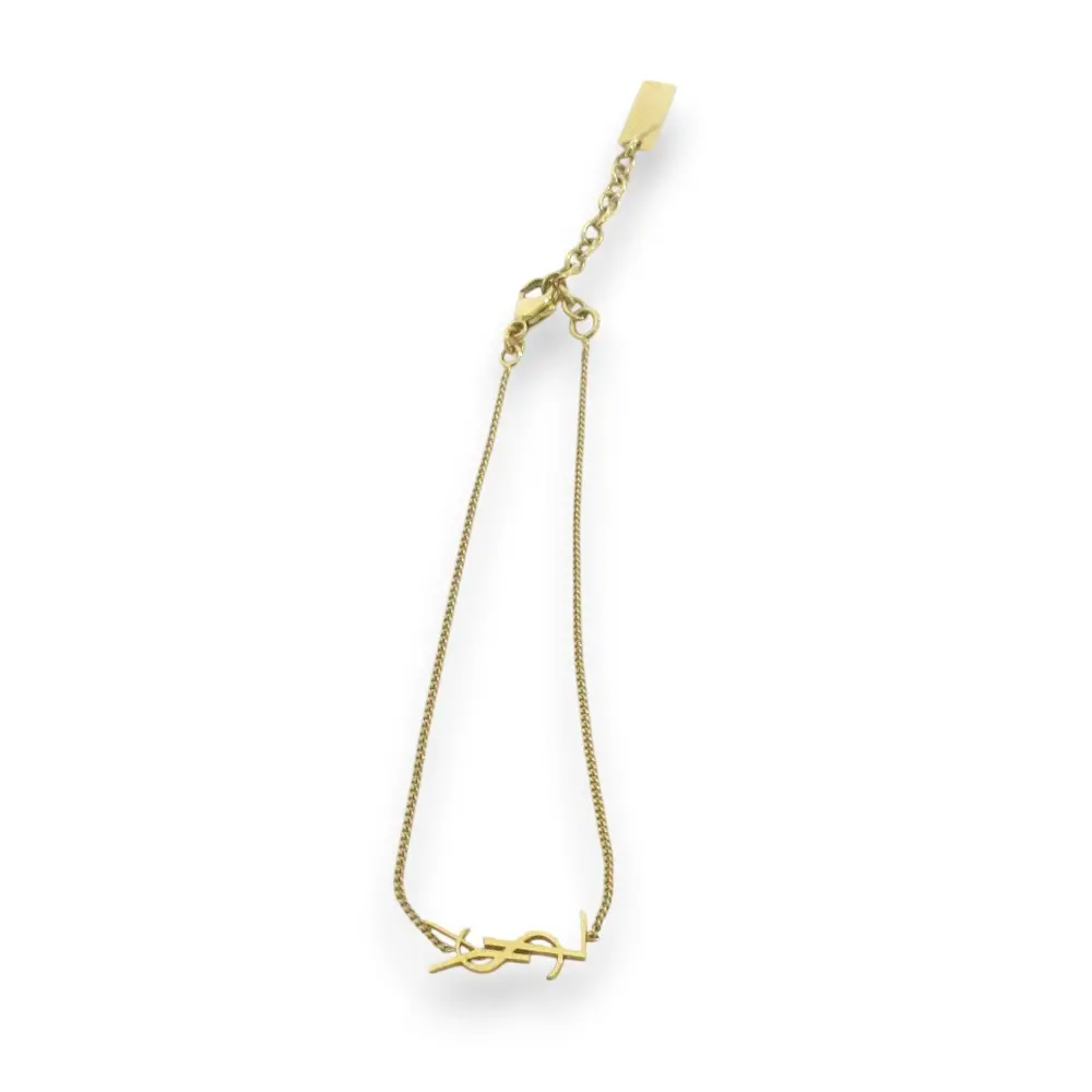 SAINT LAURENT PARIS サンローランパリ カサンドラ YSLロゴ チェーンブレスレット アクセサリー ゴールド