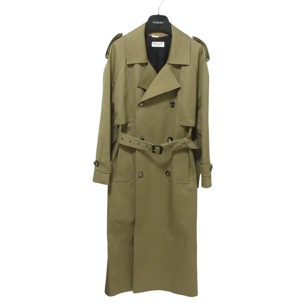 SAINT LAURENT PARIS サンローランパリ 2022年モデル トレンチコート ダブルブレスト コート 725556 サイズ36 ベージュ
