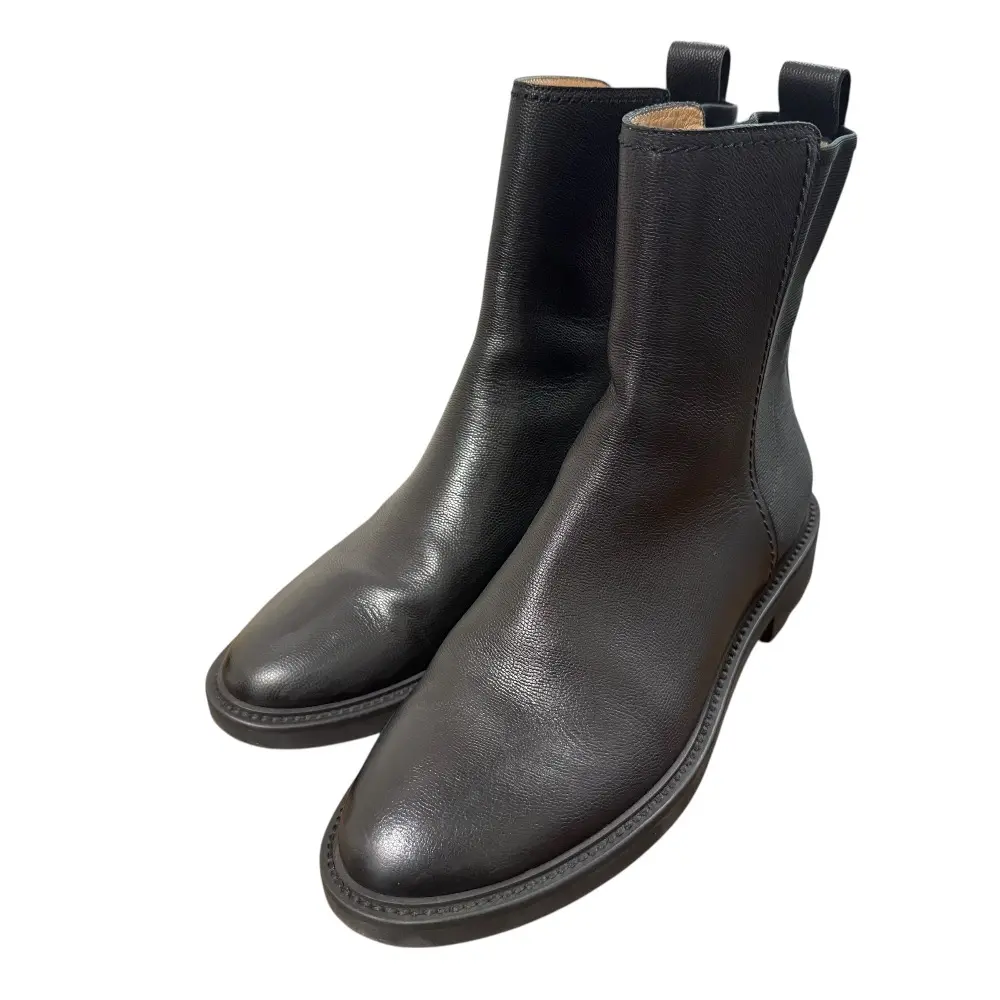 Salvatore Ferragamo サルヴァトーレフェラガモ レザー サイドゴア チェルシーブーツ サイズ7 1/2 約24.5cm ブラック