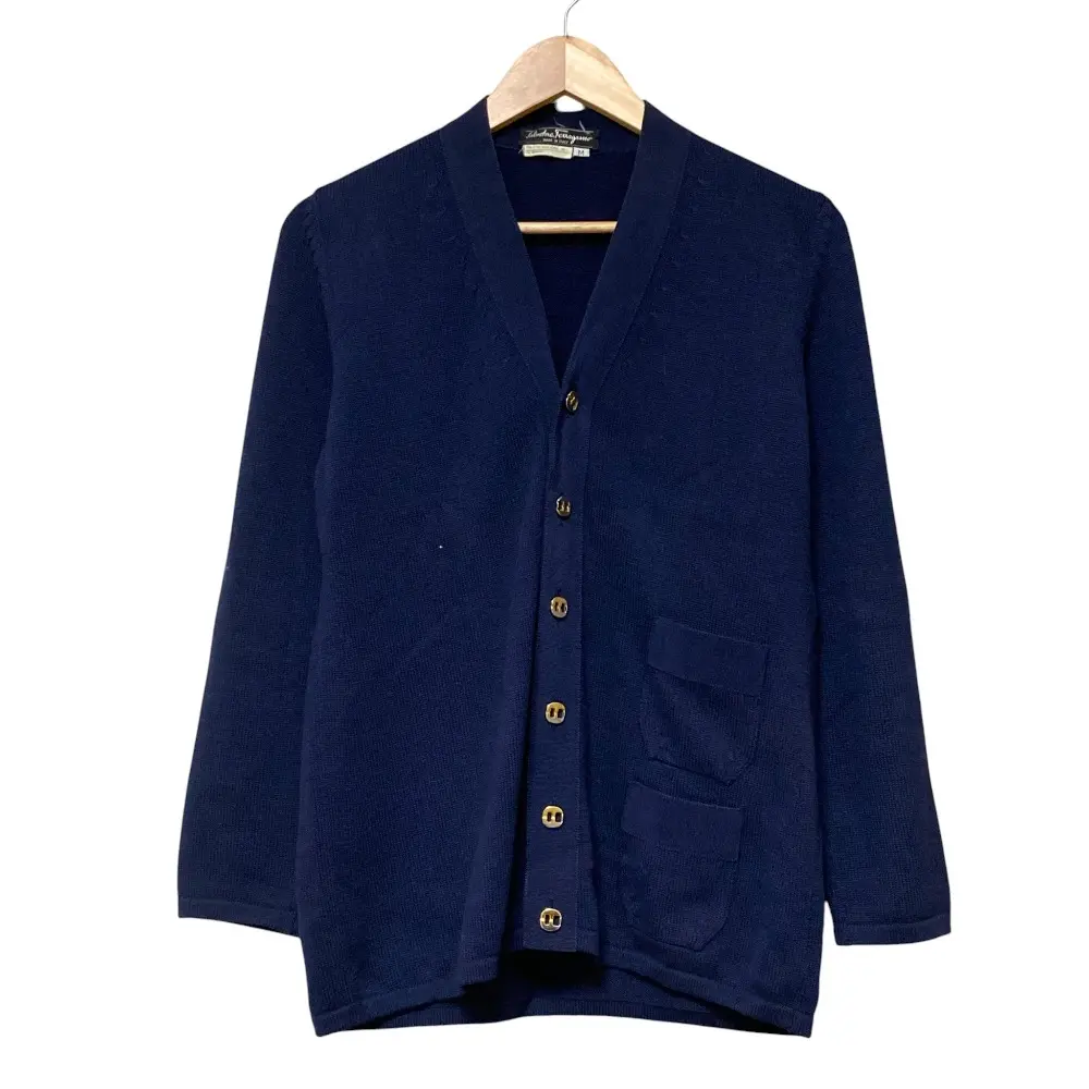 Salvatore Ferragamo サルヴァトーレフェラガモ ニットカーディガン M ネイビー