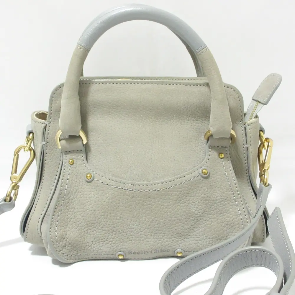 See by Chloe シーバイクロエ miya ミヤ レザー 2WAY ハンドバッグ ショルダーバッグ グレージュ